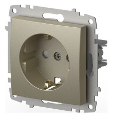 Розетка с заземлением и со шторкой, без рамки Elbi Eleсtriс Zena Vega 609-011400-243