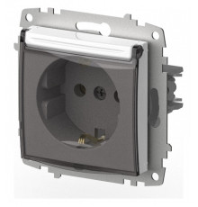 Розетка с заземлением с крышкой, без рамки Elbi Eleсtriс Zena Vega 609-015600-218