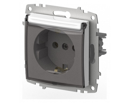 Розетка с заземлением с крышкой, без рамки Elbi Eleсtriс Zena Vega 609-015600-218