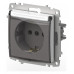 Розетка с заземлением с крышкой, без рамки Elbi Eleсtriс Zena Vega 609-015600-218