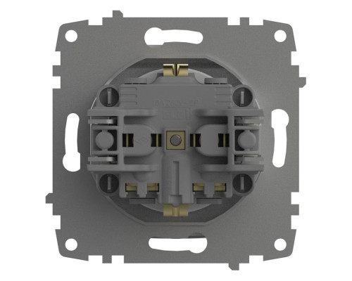 Розетка с заземлением с крышкой, без рамки Elbi Eleсtriс Zena Vega 609-015600-218