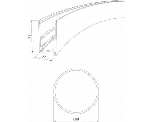 Трек накладной Elektrostandard Slim Magnetic a066497