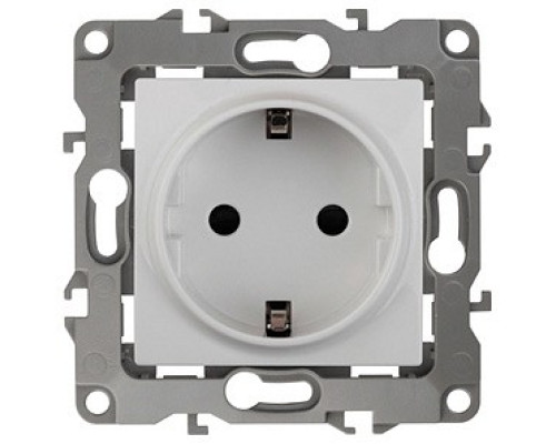 Розетка с заземлением, без рамки Эра Эра 12 12-2001-01