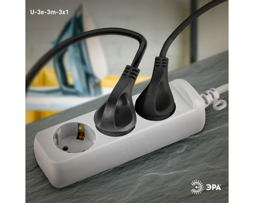 Удлинитель Эра  U-3e-3m-3x1