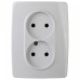 Розетка двойная без заземления Эра Эра 12 12-2107-01