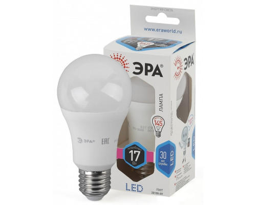 Лампа светодиодная Эра Стандарт LED A60-17W-840-E27