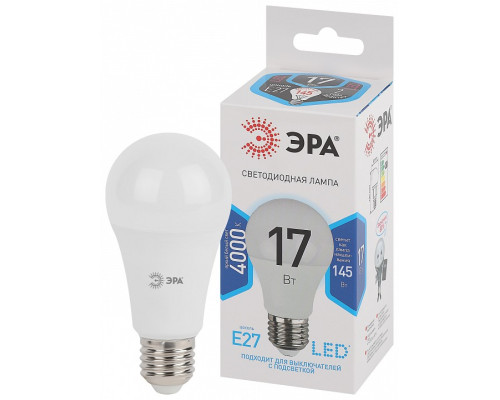 Лампа светодиодная Эра Стандарт LED A60-17W-840-E27