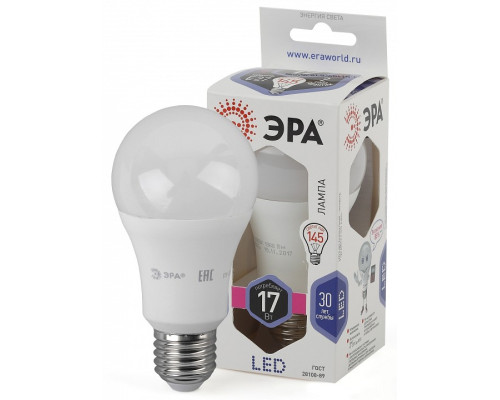 Лампа светодиодная Эра Стандарт LED A60-17W-860-E27