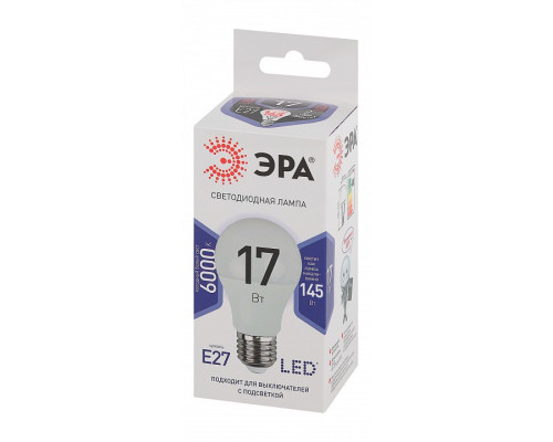 Лампа светодиодная Эра Стандарт LED A60-17W-860-E27