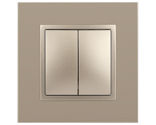 Выключатель двухклавишный без рамки Эра Эра Elegance 14-1104-04