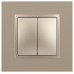 Выключатель двухклавишный без рамки Эра Эра Elegance 14-1104-04
