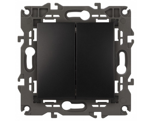 Выключатель двухклавишный без рамки Эра Эра Elegance 14-1104-05