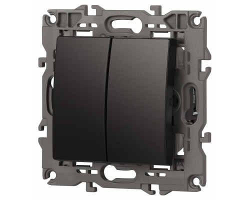 Выключатель двухклавишный без рамки Эра Эра Elegance 14-1104-05