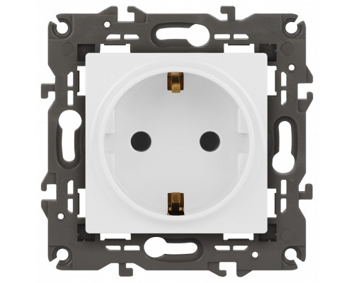 Розетка с заземлением, без рамки Эра Эра Elegance 14-2101-01