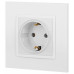 Розетка с заземлением, без рамки Эра Эра Elegance 14-2101-01