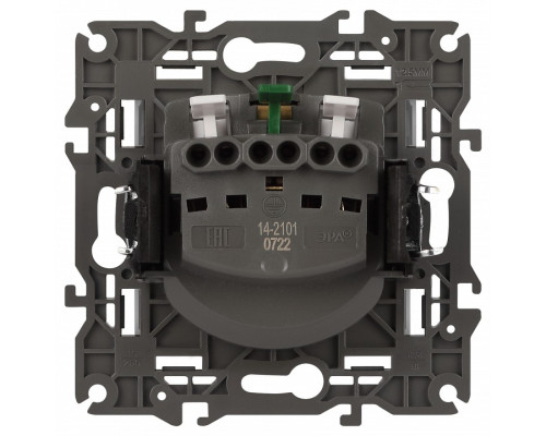 Розетка с заземлением, без рамки Эра Эра Elegance 14-2101-01