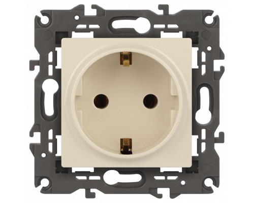Розетка с заземлением, без рамки Эра Эра Elegance 14-2101-02