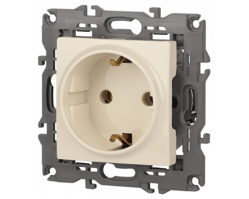 Розетка с заземлением, без рамки Эра Эра Elegance 14-2101-02