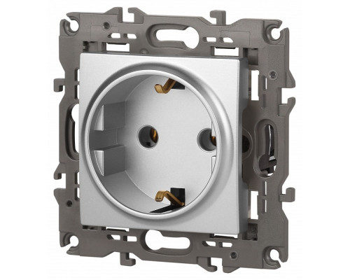 Розетка с заземлением, без рамки Эра Эра Elegance 14-2101-03