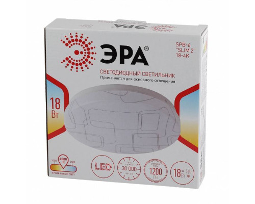 Накладной светильник Эра Slim SPB-6 Slim 2 18-4K