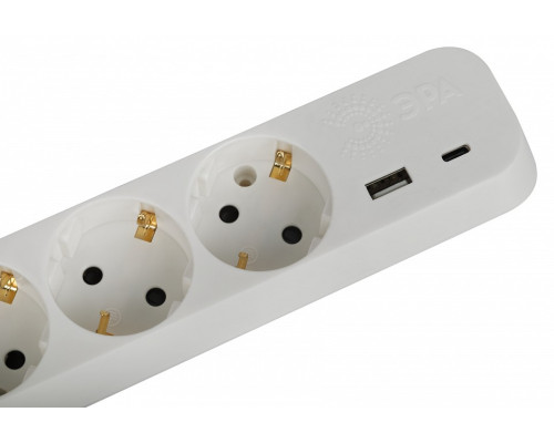 Удлинитель с выключателем Эра  UB-3es-3m-USB