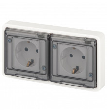 Розетка с заземлением с крышкой Эра Эра Эксперт 11-2523-01