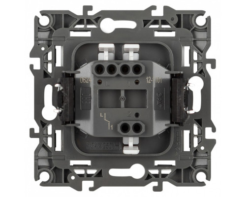 Выключатель одноклавишный без рамки Эра Эра 12 12-1101-01М