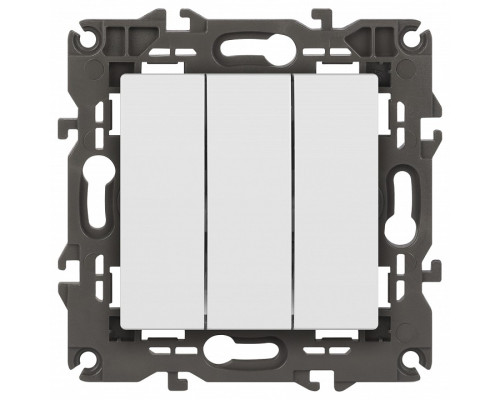 Выключатель трехклавишный без рамки Эра Эра Elegance 14-1107-01М
