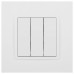 Выключатель трехклавишный без рамки Эра Эра Elegance 14-1107-01М