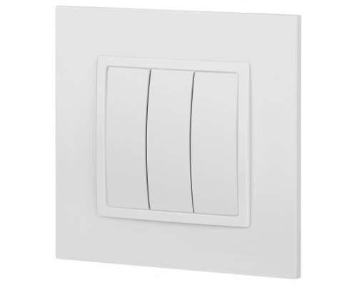 Выключатель трехклавишный без рамки Эра Эра Elegance 14-1107-01М