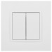 Выключатель двухклавишный без рамки Эра Эра Elegance 14-1104-01М