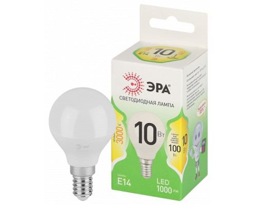 Лампа светодиодная Эра Green Line LED P45-10W-830-E14 GL