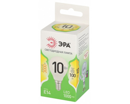 Лампа светодиодная Эра Green Line LED P45-10W-830-E14 GL