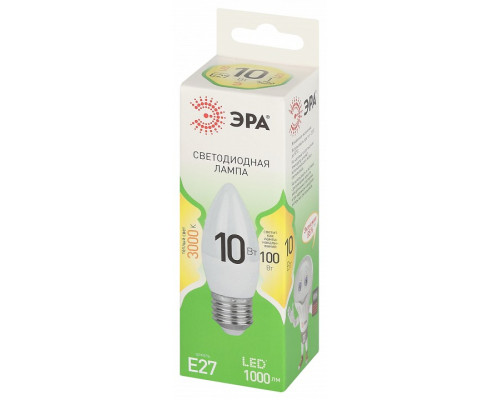 Лампа светодиодная Эра Green Line LED B35-10W-830-E27 GL