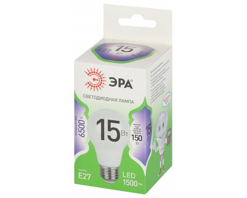 Лампа светодиодная Эра Green Line LED A60-15W-865-E27 GL