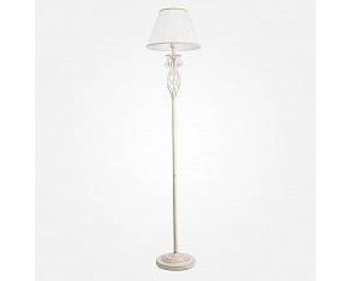 Торшер Eurosvet Amelia 10073/1 белый с золотом хрусталь Strotskis 10073/1