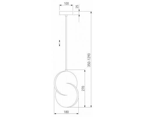 Подвесной светильник Eurosvet Lang 50225/1 LED золото