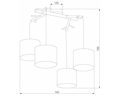 Подвесная люстра TK Lighting Albero White 6554