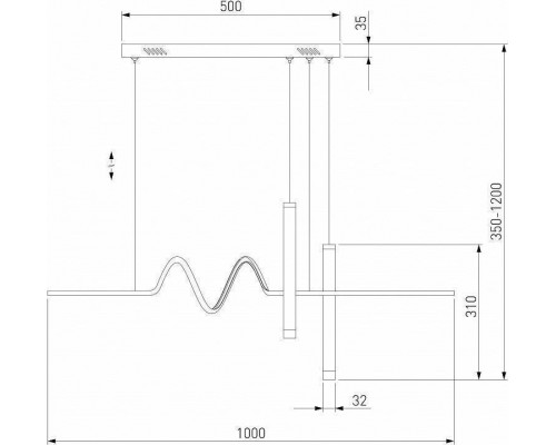 Подвесной светильник Eurosvet Brace 90267/2 черный