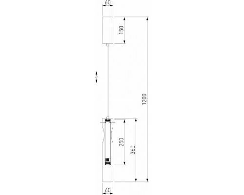 Подвесной светильник Eurosvet Swan 50254/1 LED черный