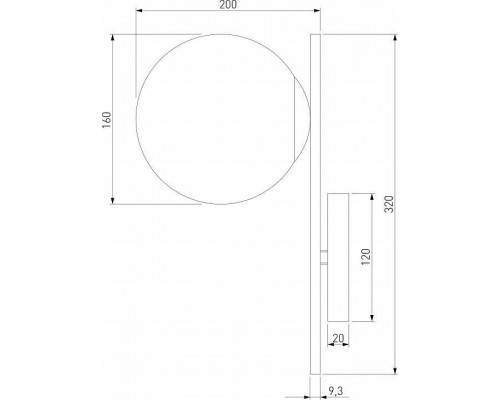 Бра Eurosvet Marbella 60147/1 черный