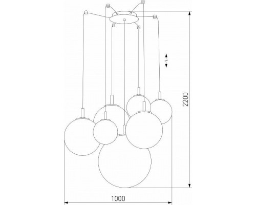 Подвесная люстра TK Lighting Cadix 4608 Cadix Gold