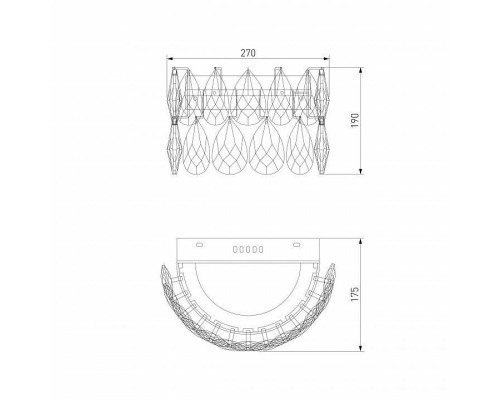 Накладной светильник Bogate's Marvel 437/1 Strotskis