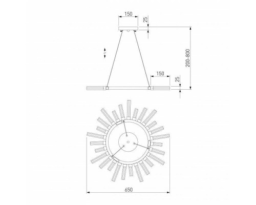 Подвесная люстра Bogates Sole 558 Smart