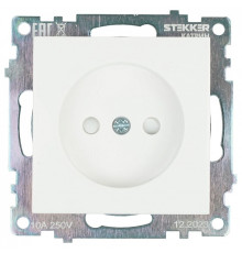 Розетка без заземления и со шторкой, без рамки Stekker Катрин 39303