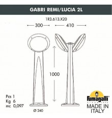 Наземный высокий светильник Fumagalli Lucia 1R3.613.X20.LYE27