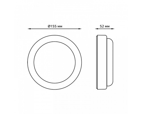 Накладной светильник Gauss  126411215-DMS