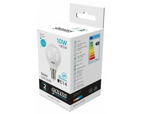 Лампа светодиодная Gauss 531 E14 10Вт 4100K 53120