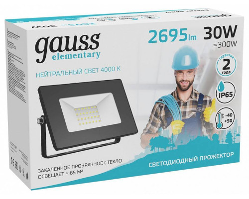 Светильник настенно-потолочный Gauss Elementary 613100230
