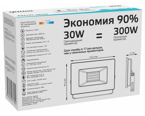 Светильник настенно-потолочный Gauss Elementary 613100230